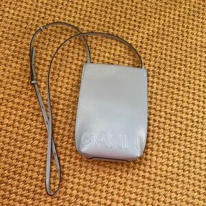 Ganni Banner Bag blue